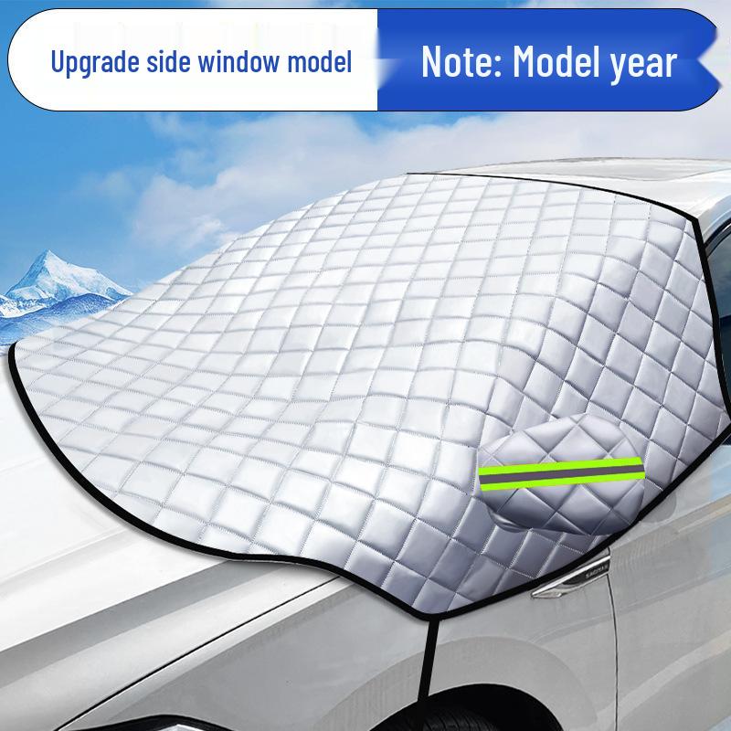 Universal Half Car Cover for Winter: Anti-Frost and Anti-Snow Protection for Front Windshield.