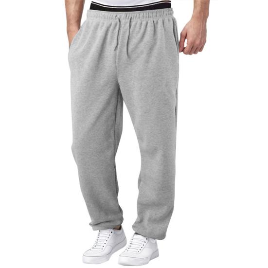 Herren-Jogginghose, Baggy-Schnitt, Kordelzug im Bund, Freizeithose für Frühling und Sommer, lockere Sporthose mit Taschen für Workout und Streetwear