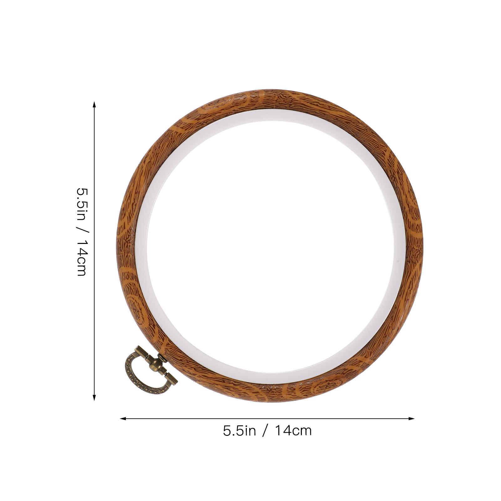 2 шт. Вышивальные пяльцы 14 см Пластиковые имитация дерева Круглые пяльцы для вышивки крестом DIY Принадлежности для рукоделия Подарки