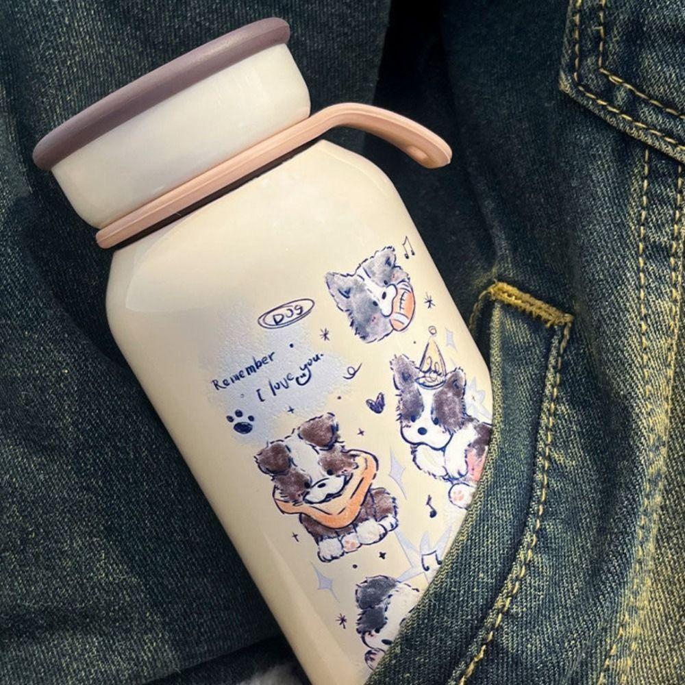 Large Capacity Cute Cat Thermos Cup Stainless Steel Cute Cat Thermos Bottle  Children