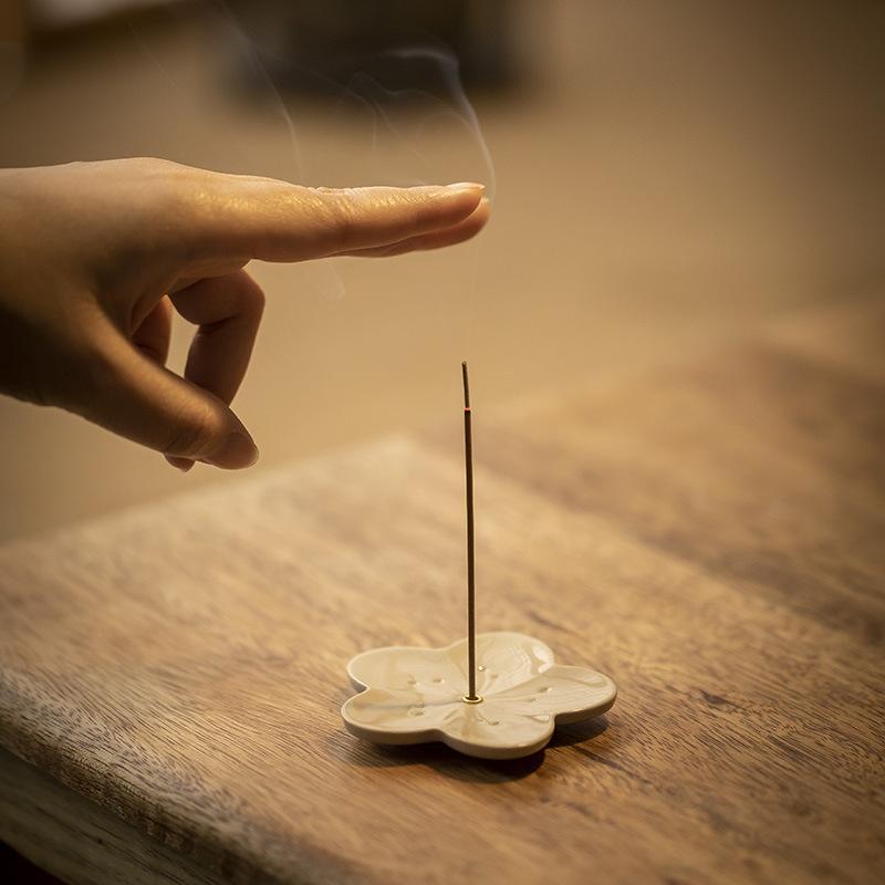 Flower Pattern Incense Stick Holder Incense Burner Stick Holder Line Plate Sandalwood Coil Base Studios Home Decoration Gift