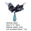 Kunstig blomst Simulering Floral Stoff Svart Phalaenopsis Falsk Blomst for Hjemmet