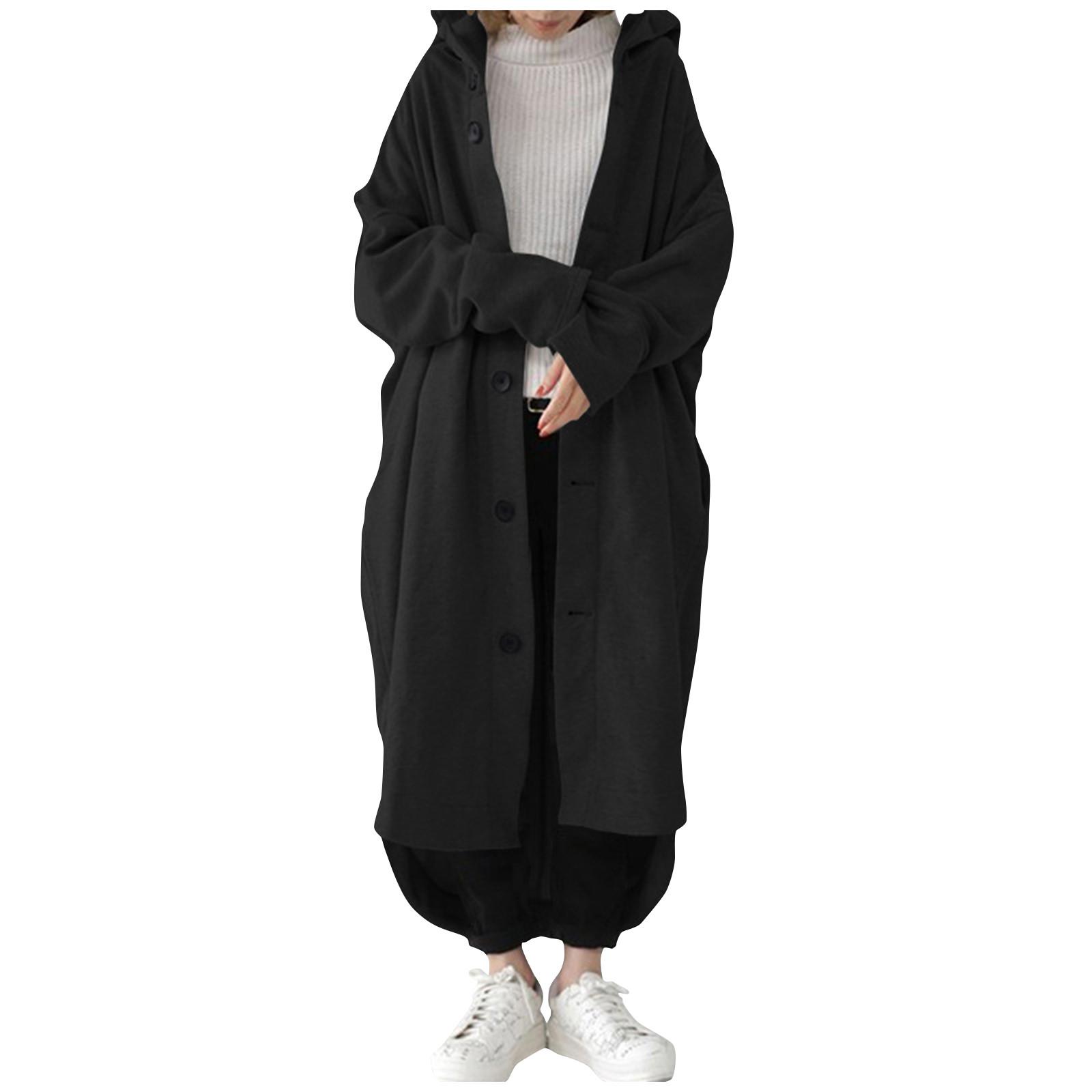 

Женские куртки с капюшоном оверсайз, повседневные толстовки на молнии, толстовка с длинными рукавами, верхняя одежда для бойфрендов с карманами M чёрный