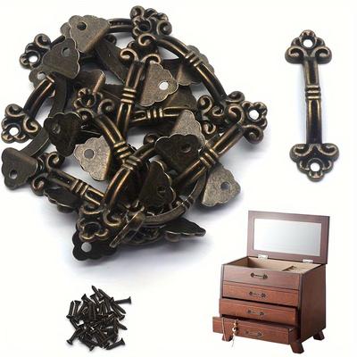 15/30ks Mini Ornaments Rukojeti zinkových zásuvek – Starožitná mosaz – Perfektní pro šperkovnice a tahače organizéru na malý nábytek