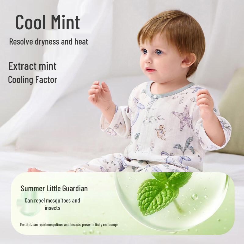 JOYNCLEON Newborn Summer Bamboo Cotton Mesh Romper