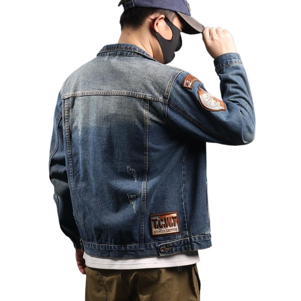 Xintang Menswear | 2025 Men's Trendy American Denim Jacket - Versatile Spring/Autumn Workwear, Casual Outerwear
