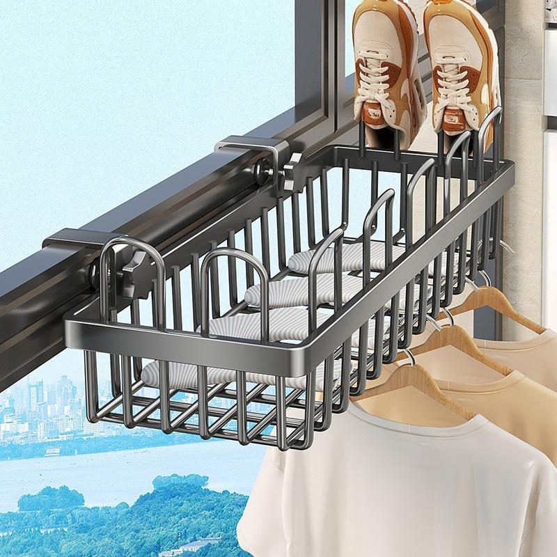 Balcony Shoe Rack, Windowsill Clothes Rack, Simple Railing, Shoe Drying Rack