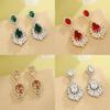 Geometric Drop Dangle Earrings With Zirconia For Evening Wear And Women Fashion