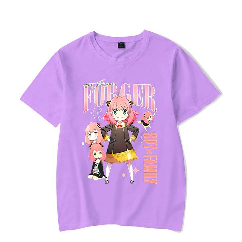New Anime Anya Forger T-Shirt Women Fashion Harajuku T Shirt Summer Cool Short Sleeve Hip Hop Top Tee