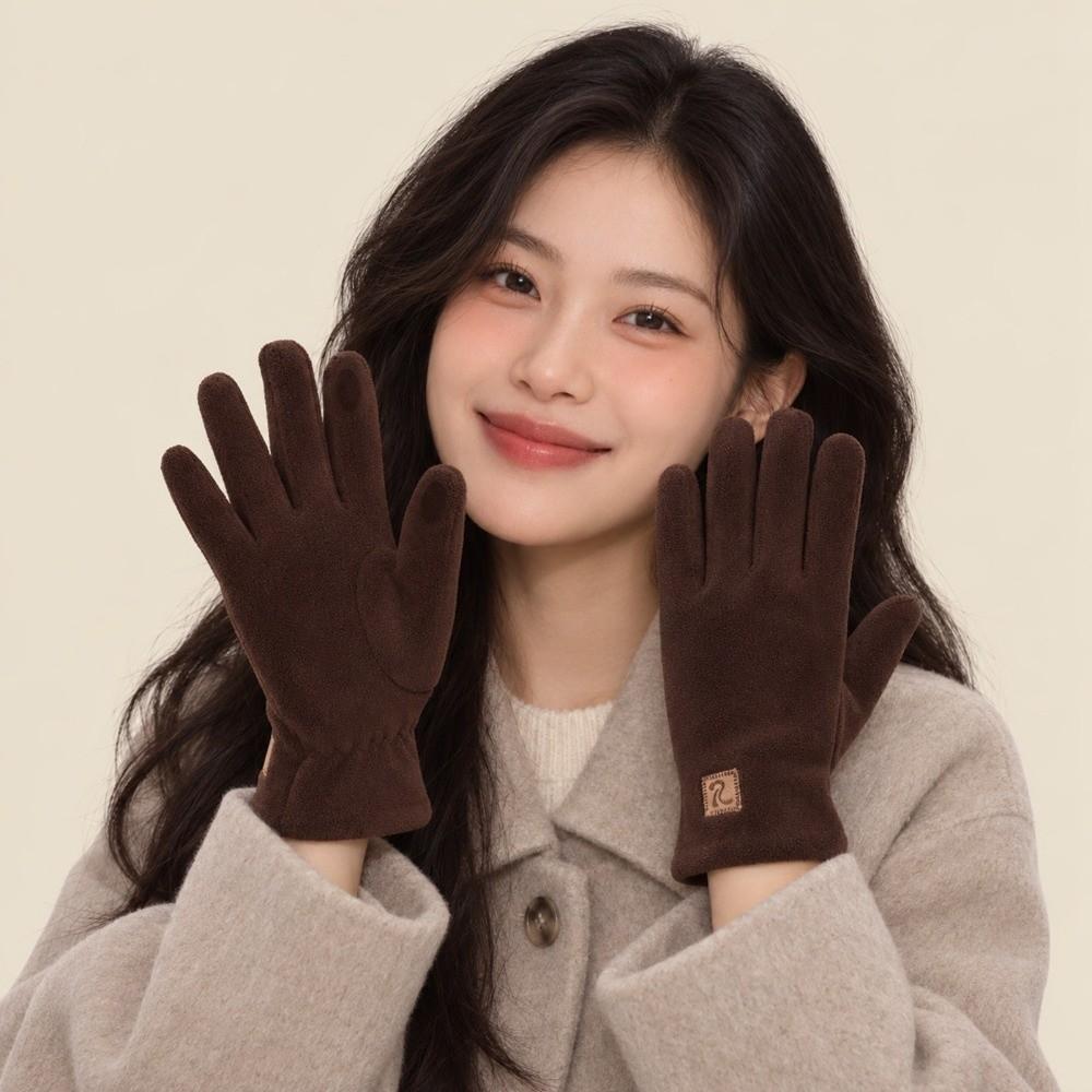 Windproof Winter Cycling Gloves Thickened  Gloves Casual Women Thermal Gloves  Cycling