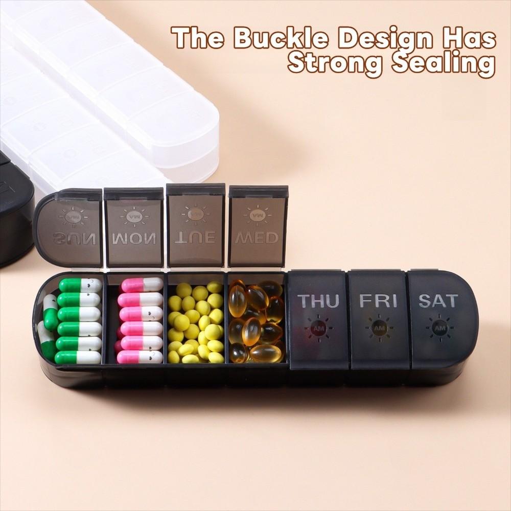 14 Grid Vitamin Pill Case 7 Days Pill Storage Box Weekly Pillbox Tablet Holder Boys/Girls