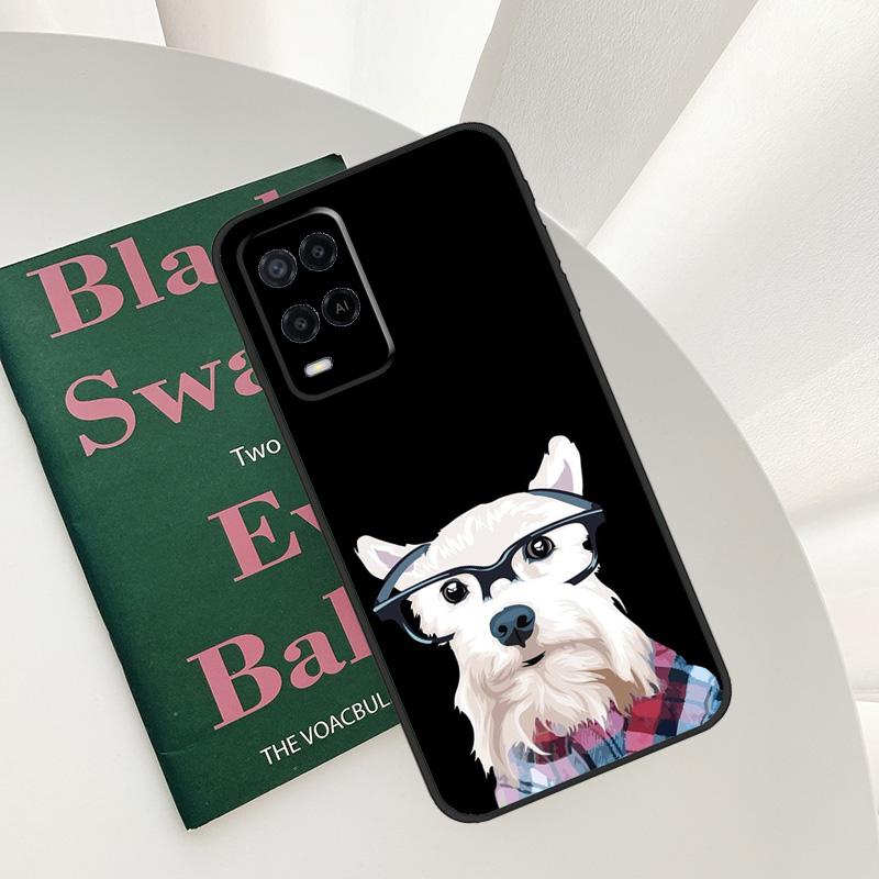 

Cartoon schnauzer dog Case For Oppo A58 A78 A98 A15 A16 A17 A52 A72 A76 A96 A54 A74 A94 A57 A77 A54S A57S Cover OPPO A94 4G