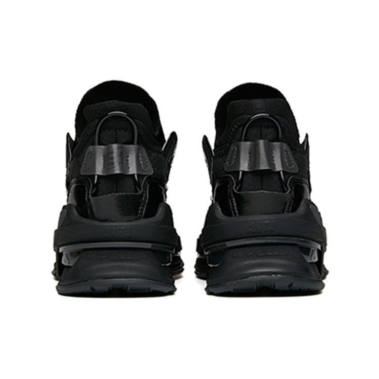 Anta At91 Fabric Synthetic Leather Shock Absorbing Non-Slip Wear-Resistant Low-Top Running Shoes Women Running Shoes Black 122148851-2