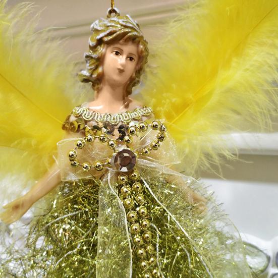 Doll Pendant Xmas Angel Doll Plastic Durable Xmas Tree Hanging Pendant for Christmas