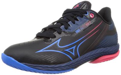 Tischtennisschuhe Wave Drive NEO 3 cm 2E Schwarz/Blau/Rot 22.5