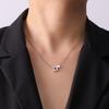 Cazador Mini Heart Initial Letter Pendant Necklaces for Women Stainless Steel A-Z Alphabet Choker Chain Jewelry Valentine Gift