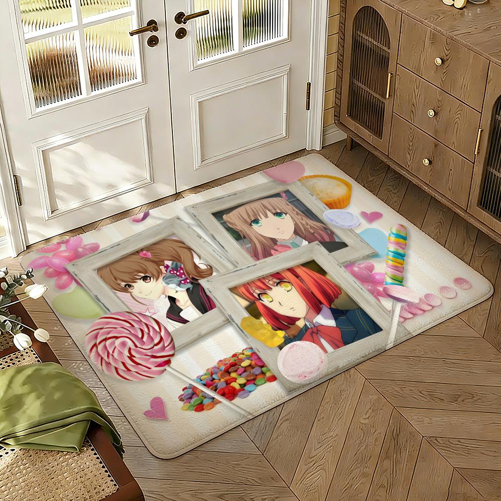 Brothers Conflict Floor Mat Soft Thickened Absorbent Non-Slip Bedroom Living Room Door Mat Home Decor Flannel Rugs