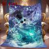 Cartoon Print 2D Flat Pattern Flannel Blanket High Quality All Seasons Warmth and Comfort Perfect for Christmas Gifts.PMT0914396