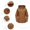 BITCED Spring/Autumn Casual Trench Coat for Women Loose-Fit Windproof Jacket with Hood Long-Sleeved Windbreaker