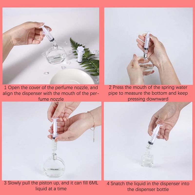 12Pcs/Set Perfume Refill Tools Set Plastic Diffuser Syringe Straw Dropper Funnel Spray Dispensing Required Cosmetic Tools