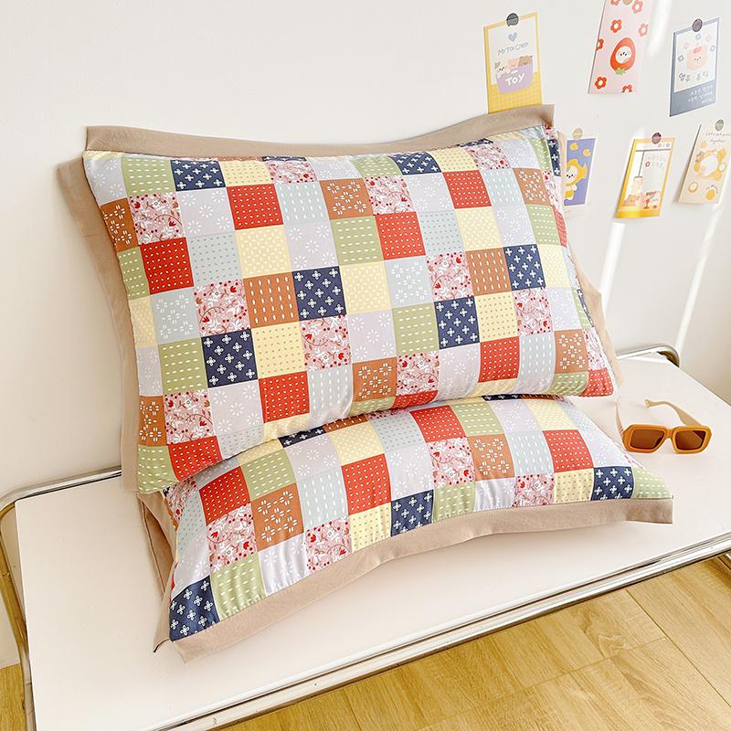 Floral Duvet Cover Queen Vintage Plaid Patchwork Bedding Set Boho Farmhouse Reversible Comforter Cover for Girls Women 4pcs Set