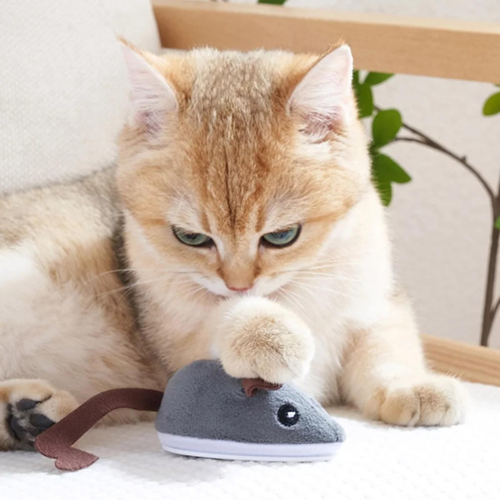 

Интеллектуальные электрические игрушки для домашних животных, имитация звука, мышь, игрушки для кошек, электронные игрушки для кошек One Size