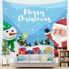 Cartoon Santa Claus Pattern Tapestry Home Bedroom Living Room Wall Decoration Christmas Theme Tapestry