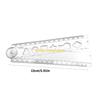 W89C Precisions Sliding Edgeds Paper Cutting Ruler Foldable Acrylic Transparent Design For Crafting Office School Use
