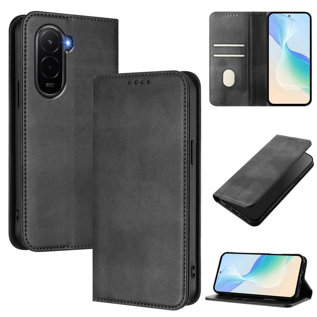 Dla Xiaomi Poco M7 Plus 5G/M7 4G (169mm) Etui portfelowe Tekstura retro Blokowanie RFID Skórzane etui na telefon