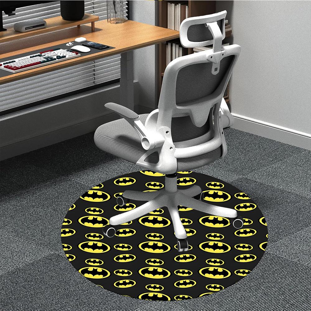 1pc Batman Office Round Area Rug, Under Office Chairs Bedroom Living Room Home Decor, Room Deco, Available in Various Sizes011