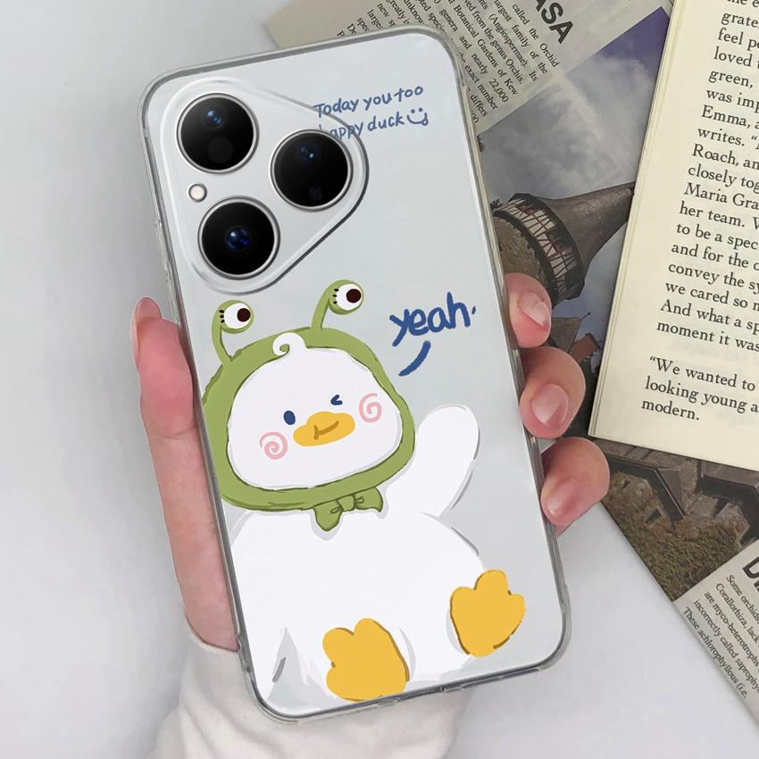For Huawei Honor Magic5 400 Pura 80 Pro Ultra Phone Cover Beautiful Girls Patterns Transparent Slim Silicone Anti Fall Housing For Huawei Bumper Shell
