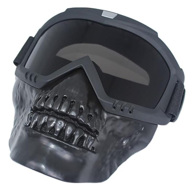 Motorcycle Bicycle Riding Windproof Full Face Goggles Detachable Skeleton Protective Skull Mask Colored Helmet Goggle