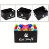 Plush Toy Storage Box Pet Toy Organizer Felt Basket with Iron Handle Storage Bin