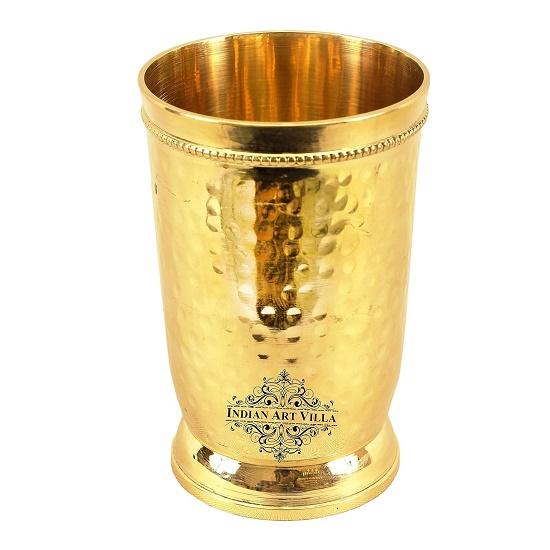 Pure Brass Glass or Drinking Serving Water, Yoga & Ayurveda,  Set of 6