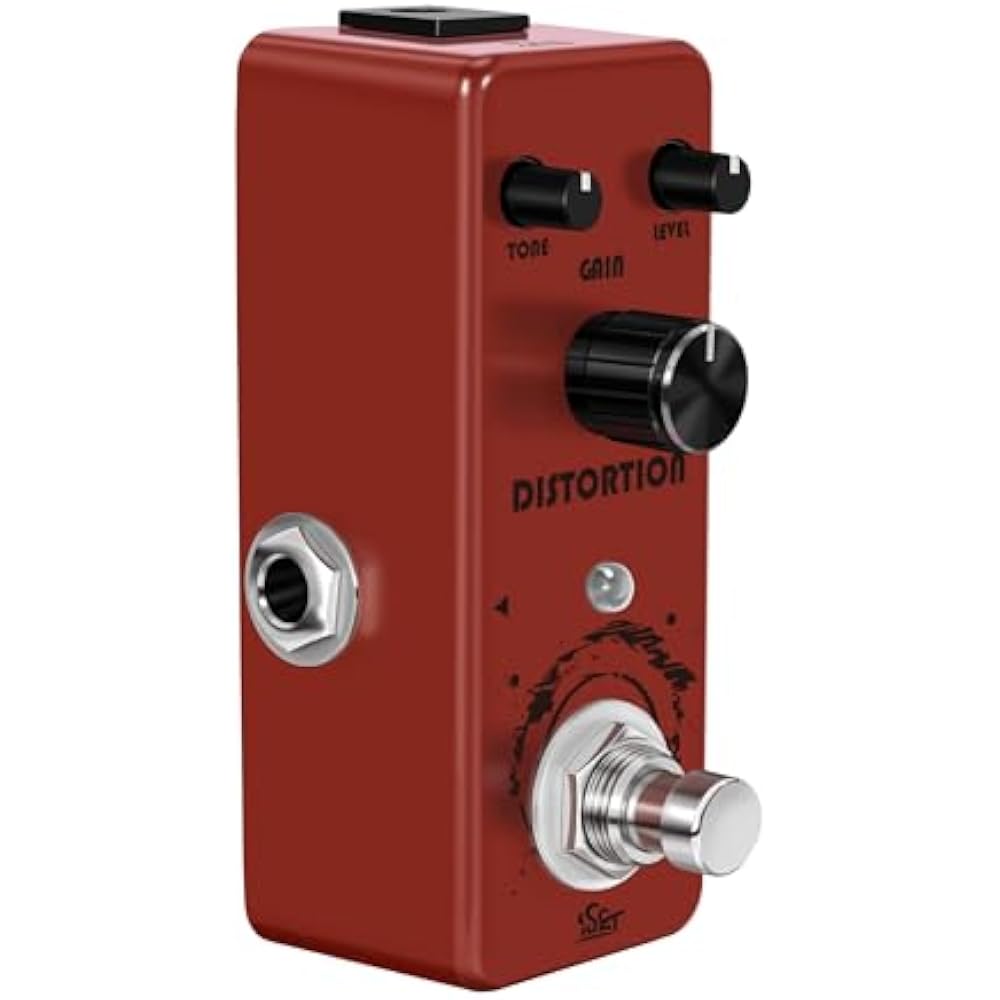 ISET Distortion Guitar Pedals Mini Single Guitar Effector for Electric Guitar Bass True Bypass (D...