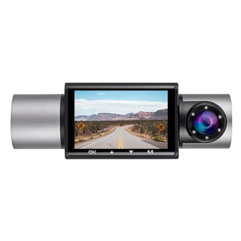 2-inch Night Vision Driving Recorder Reversing 2-lens Dual-recording Magnetic Suction Bracket Built-in Gps Rear View Camera