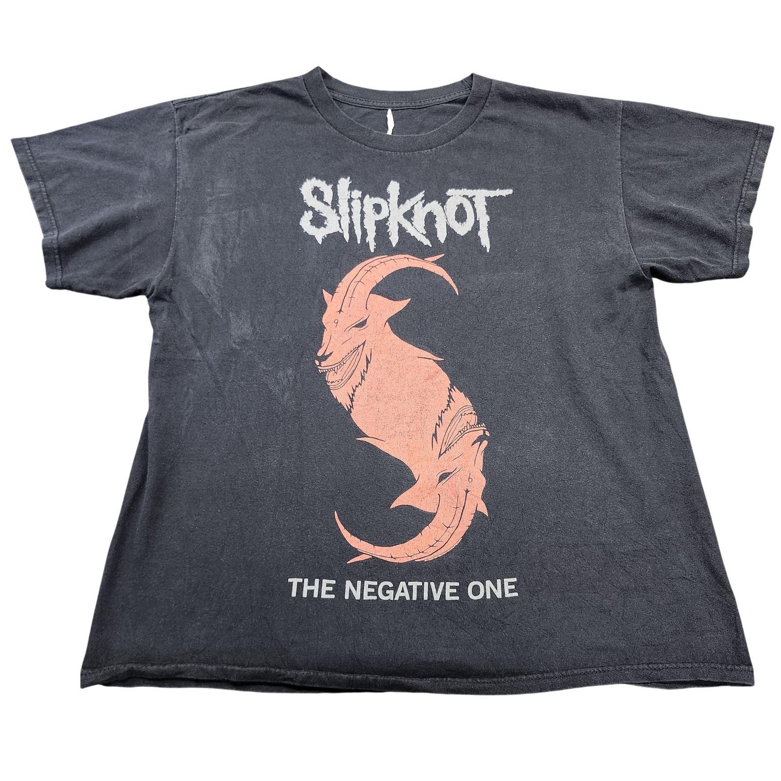 Slipknot Shirt Mens Medium Black The Negative One Graphic Tee Band Metal Unisex T-Shirt XL