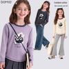 Duomiaowu Girls' Long-Sleeve Casual T-Shirt