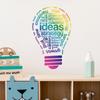 English Light Bulbs Get Inspiration Creative Wall Stickers for Bedroom Living Room Decoration Wall Decals