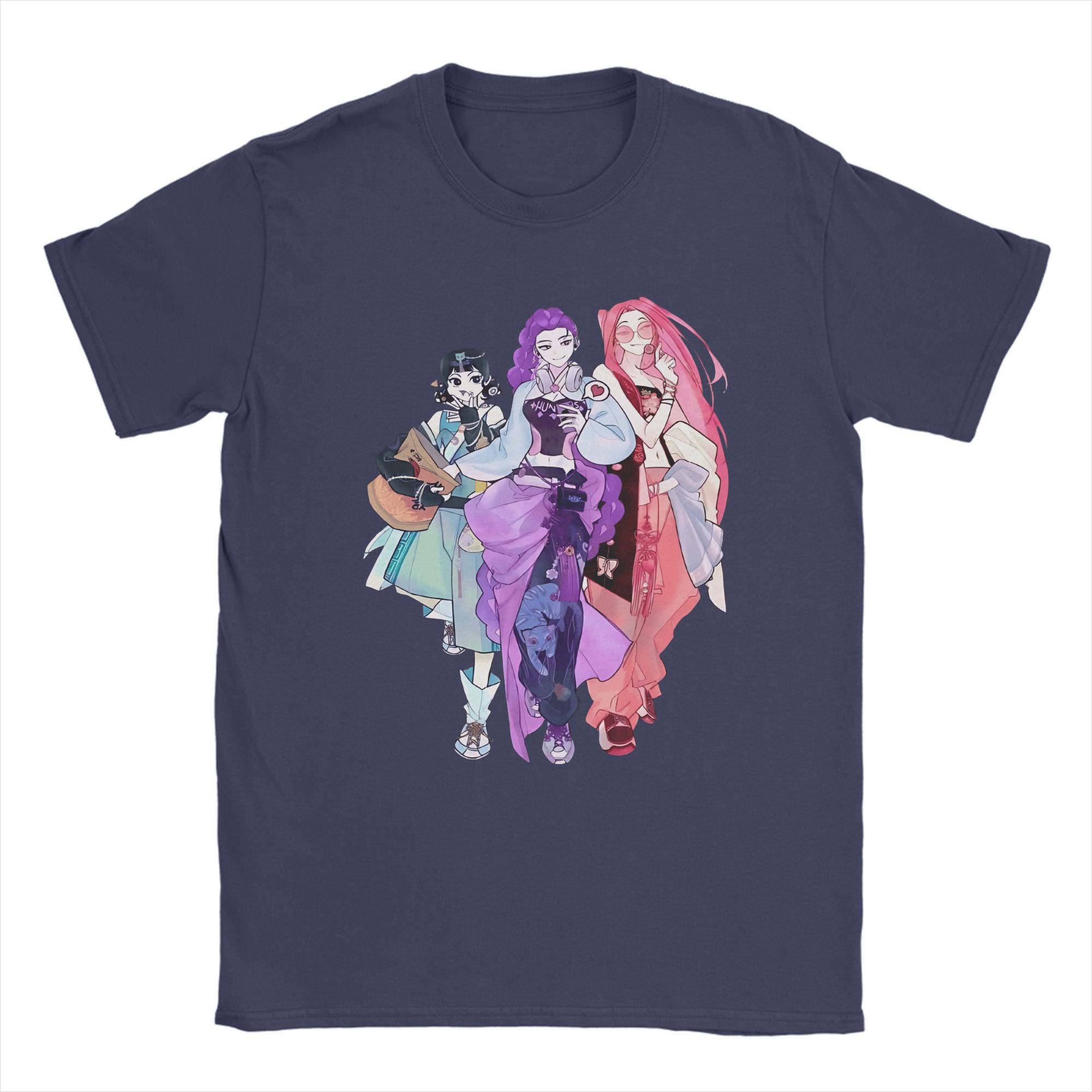

Kpop Demon Hunters Cute Huntrix Girl Mira Rumi Zoey T Shirt for Men Cotton T-Shirt O Neck Tee Shirt Short Sleeve Tops Plus Size 4XL