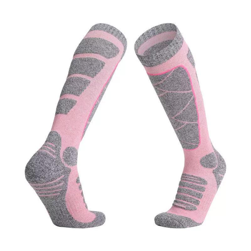 Men's Ski Socks for Outdoor Mountaineering, Thickened Terry Snow Socks for Autumn and Winter, Women's Warm Mid-High Breathable Socks
