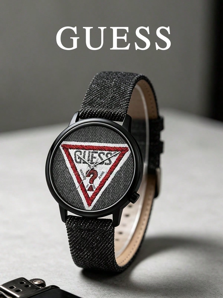GUESS Unisex kvarca pulkstenis V1014M2 melns