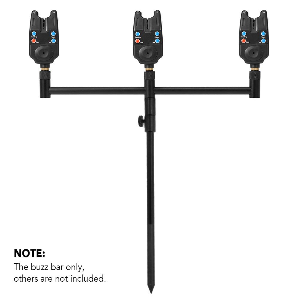 2PCS 34.5cm Fishing Buzz Bar Aluminum Alloy Fishing Rod Holder Fishing Bite Alarm