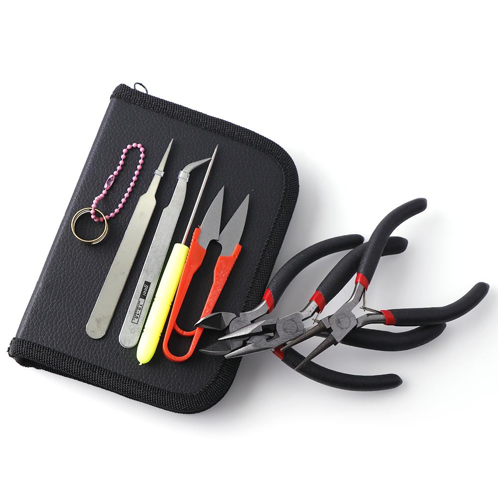 8/9/10PCS/Set Jewelry Making Tools with Plies and Scissor Beading Tool Kit Cutting Pliers for DIY Tools Package Beaders Tweezers