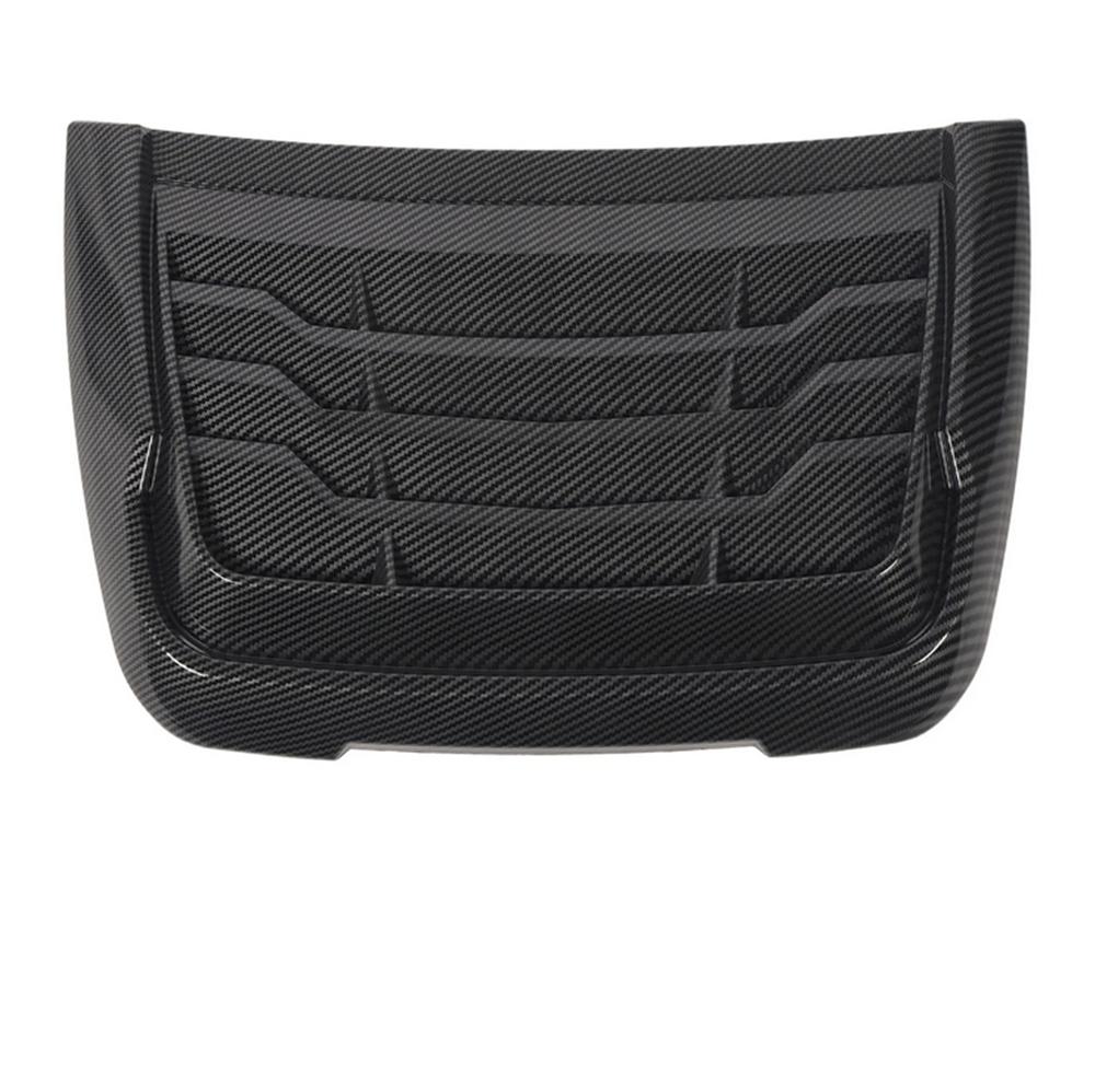 Carbon Fiber Look Plastic Car Hood Vent Scoop Cover Air Intake Grille Inlet Trim
