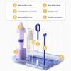 Double Head Infant Bottle Cleaning Brush Kit Flexible Silicone Handle Removable Drying Rack Design Organsier Case
