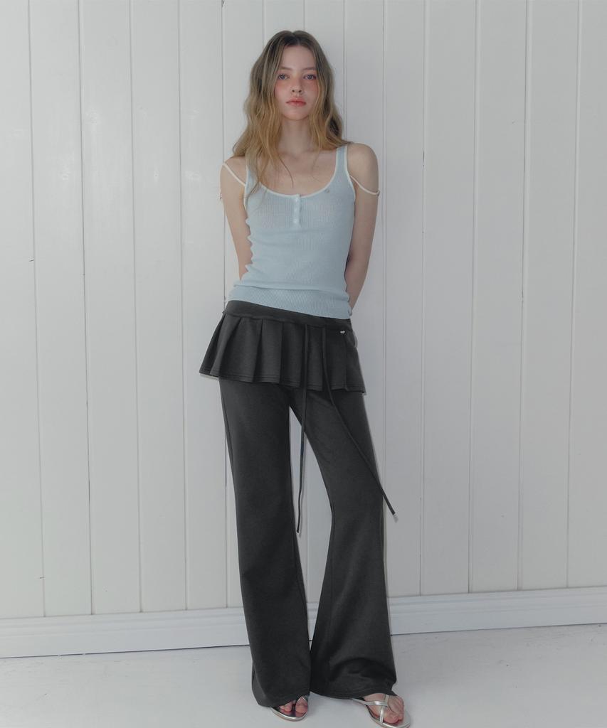 Teuwi Tuden Double Strap Button Knit Sleeveless