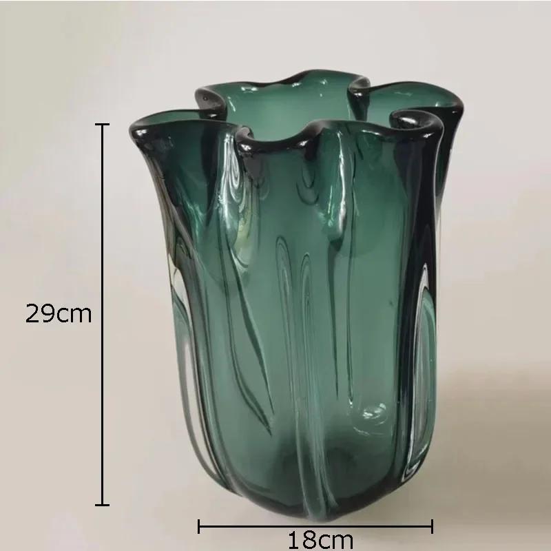 Flower Bud Shape Glass Vase Transparent Hydroponics Flower Pots Desk Decoration Floral Arrangement Vases Room Aesthetic Decor