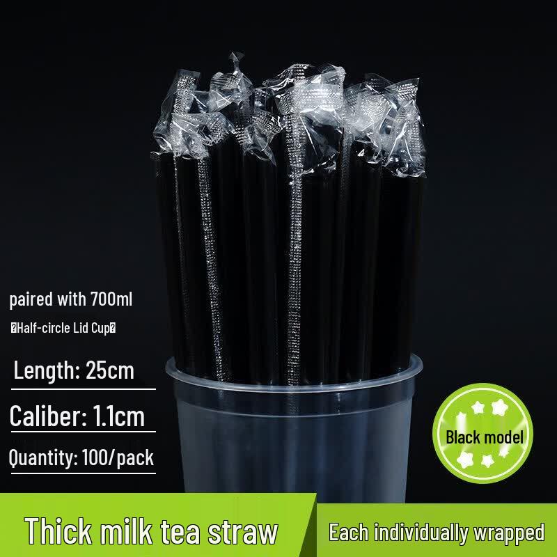 ZISIZ Disposable Thick Plastic Bubble Tea Straws