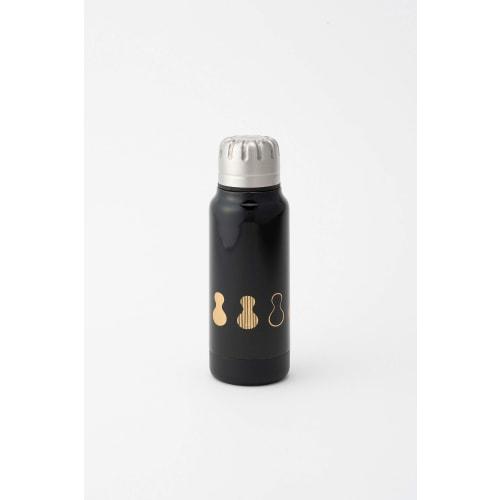 THERMO MUG Stainless Steel Bottle, 190ml, Black Lacquer Umbrella Bottle, Mini, Maki-e Gourd Design [URUSHI UMBRELLA BOTTLE MINI] UB19-URM